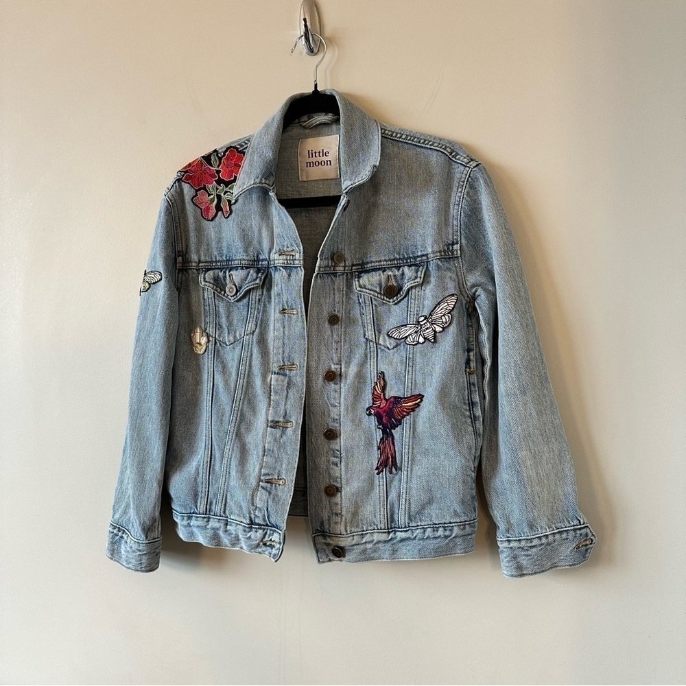 ARITZIA-“LITTLE Moon” Dianthus Patch Embroidered Jacket (Size:XS) - Picture 5 of 13